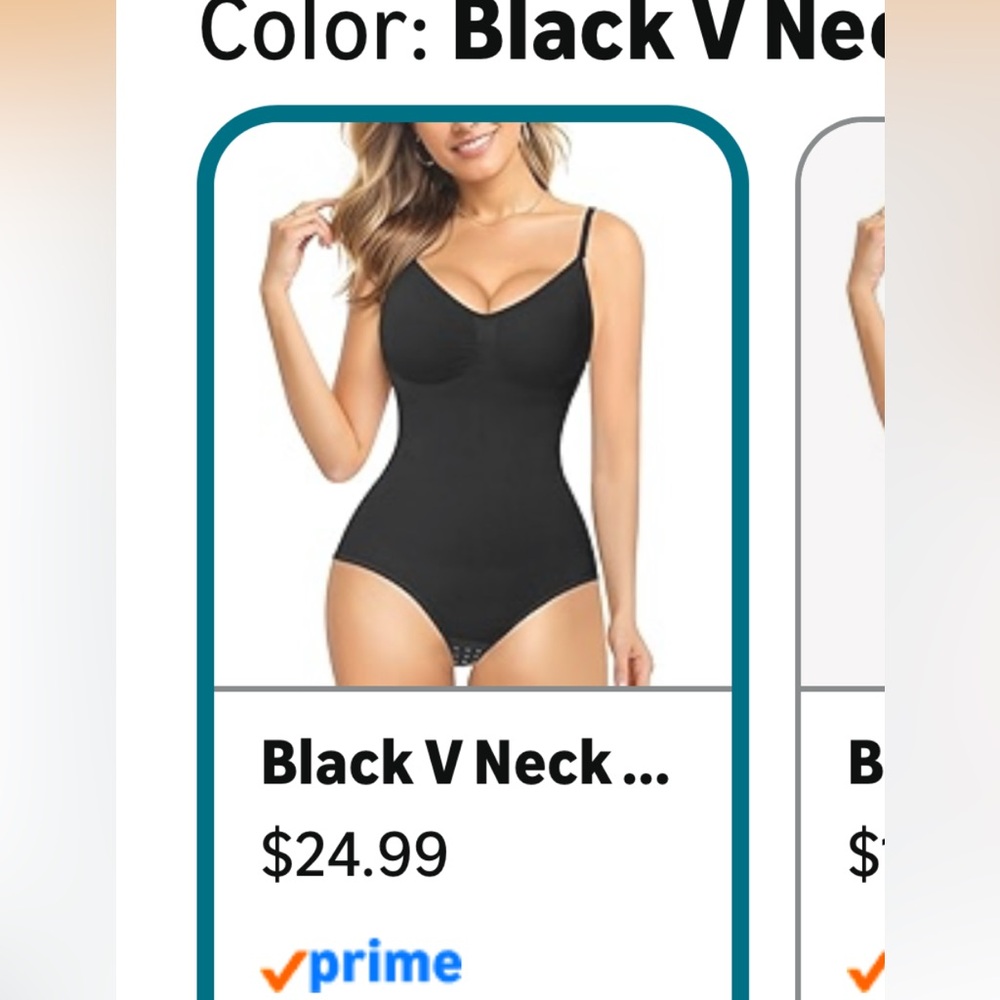 Black V-Neck Women's Bodysuit